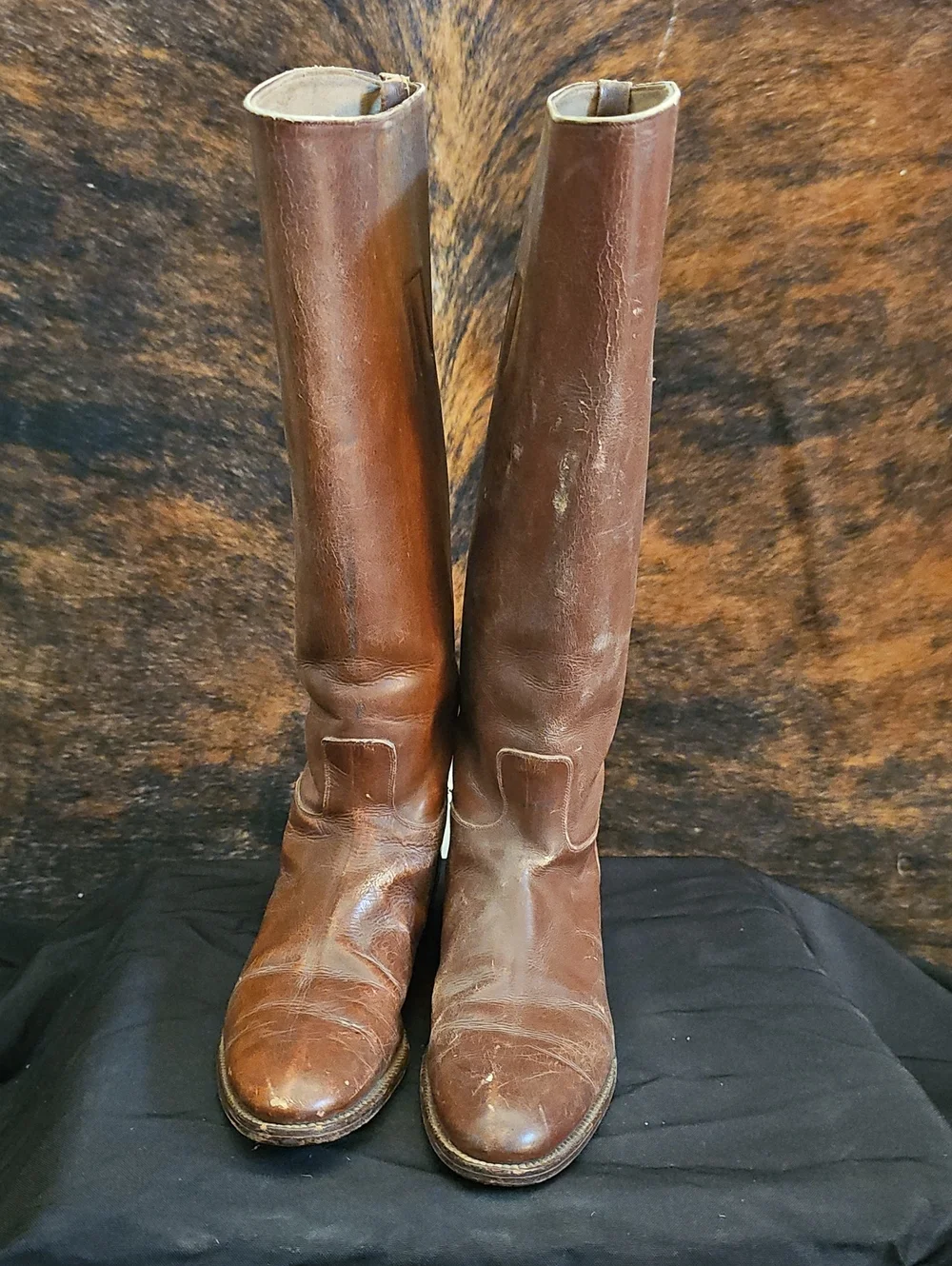 Womens Tall Brown Leather Riding Boots